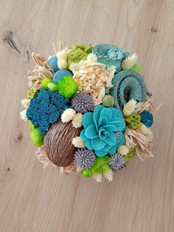 Ikebana zo sušených kvetov