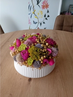 Ikebana zo sušených kvetov